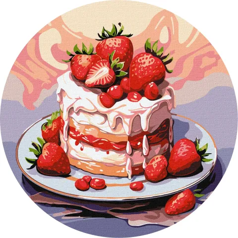 Malowanie po numerach - Ciasto truskawkowe ©art_selena_ua