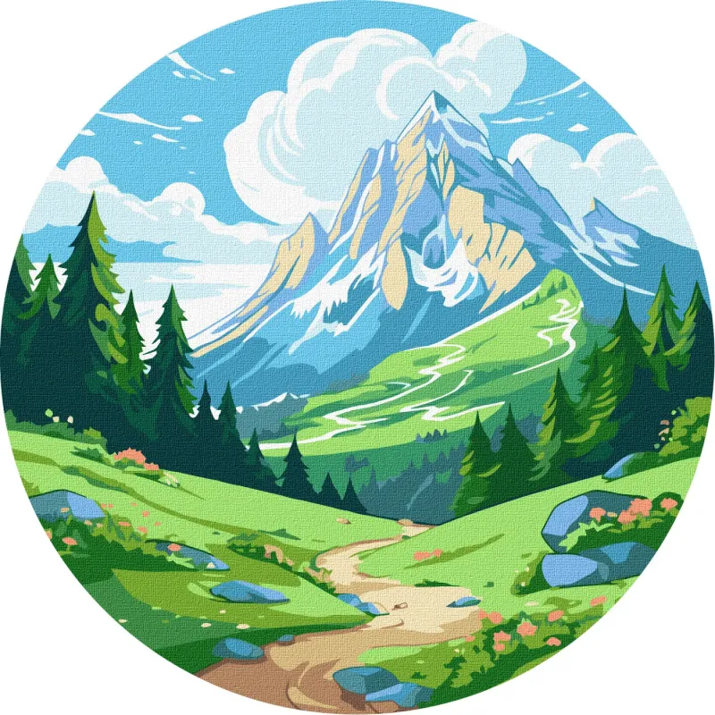 Malowanie po numerach - Zielona Dolina ©art_selena_ua