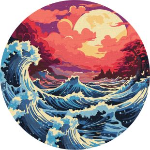 Malowanie po numerach - Morski zachód słońca ©art_selena_ua