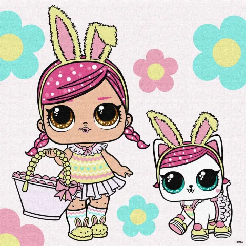 Malowanie po numerach - L.O.L. Surprise! Spring Bling Hops with Kittea