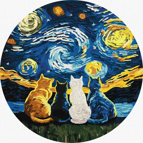 Malowanie po numerach - Cztery puszyste ©art_selena_ua