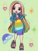 Malowanie po numerach - Rainbow High Amaya Raine