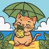 Malowanie po numerach - Kot i ananas ©art_selena_ua