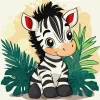 Malowanie po numerach - Wesoła zebra ©art_selena_ua