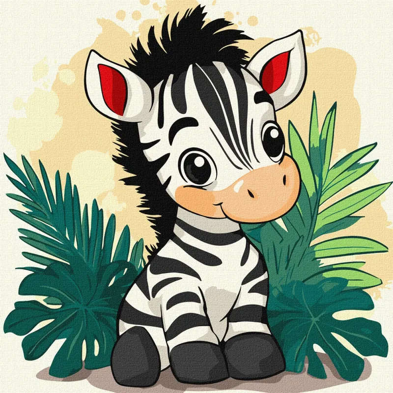 Malowanie po numerach - Wesoła zebra ©art_selena_ua