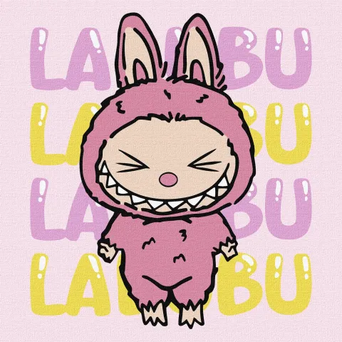 Malowanie po numerach - Ona – Labubu ©art_selena_ua