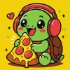 Malowanie po numerach - Żółwik i pizza ©art_selena_ua