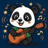 Malowanie po numerach - Panda z gitarą ©art_selena_ua