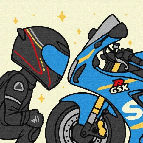 Malowanie po numerach - Ukochany motocykl ©art_selena_ua