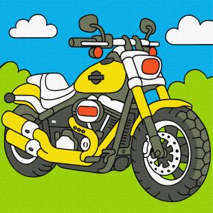 Malowanie po numerach - Marzenie małego motocyklisty ©art_selena_ua
