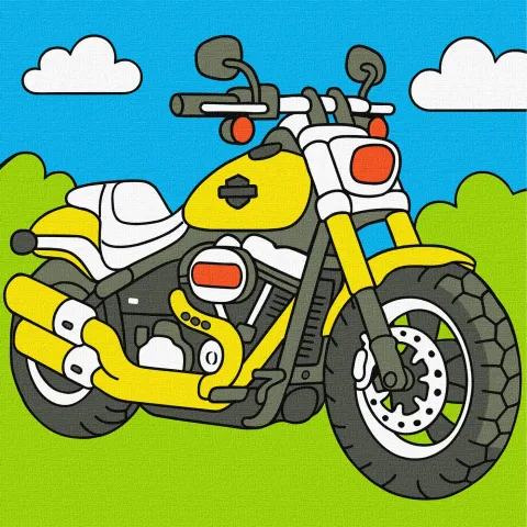 Malowanie po numerach - Marzenie małego motocyklisty ©art_selena_ua