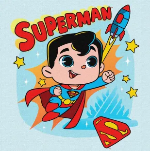 Malowanie po numerach - Superman: Lot do gwiazd ©Warner Bros.