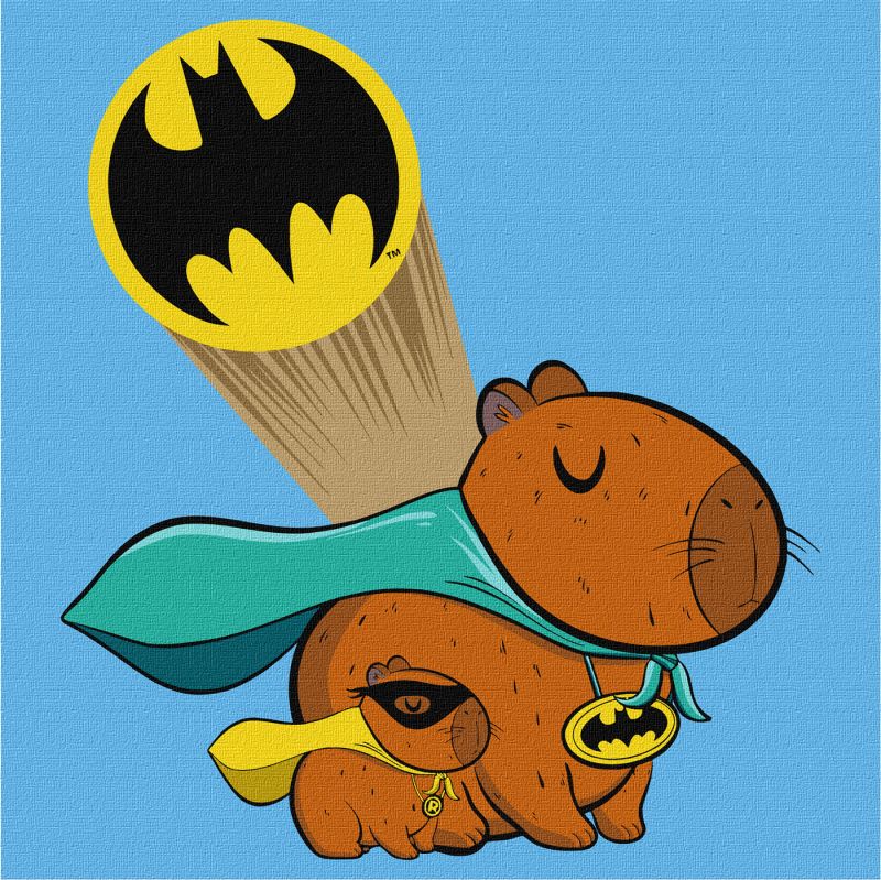 Malowanie po numerach - Kapibara - Batman ©Warner Bros.