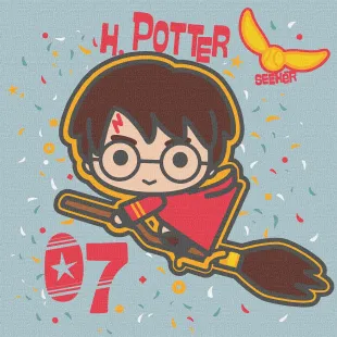 Malowanie po numerach - Harry Potter: Lot na miotle ©Warner Bros.