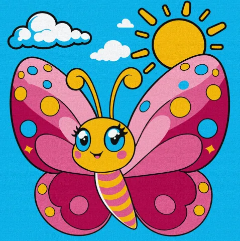 Malowanie po numerach - Wesoły motyl ©art_selena_ua