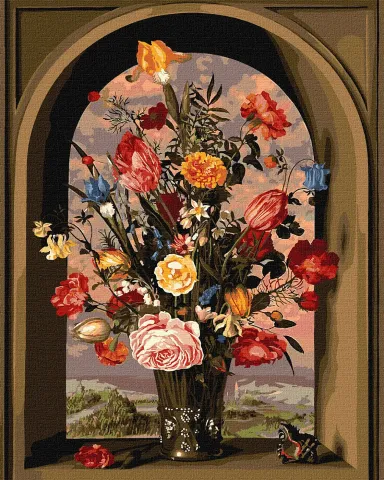 Malowanie po numerach - Kompozycja kwiatowa ©Ambrosius Bosschaert de Oude