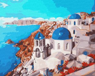 Malowanie po numerach - Santorini