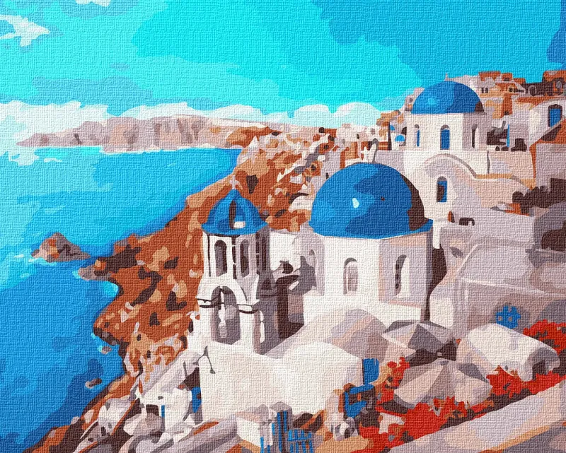 Malowanie po numerach - Santorini