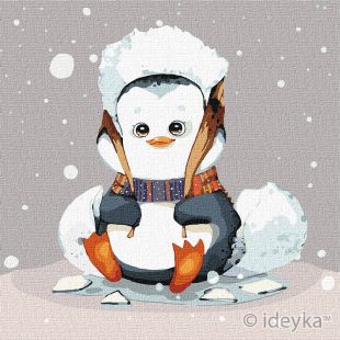 Malowanie po numerach - Mały pingwinek
