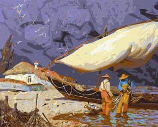 Malowanie po numerach - Rybacy ©tolstukhin artem