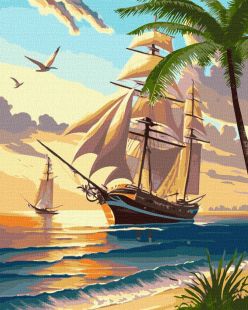 Malowanie po numerach - Morski cruise ©art_selena_ua