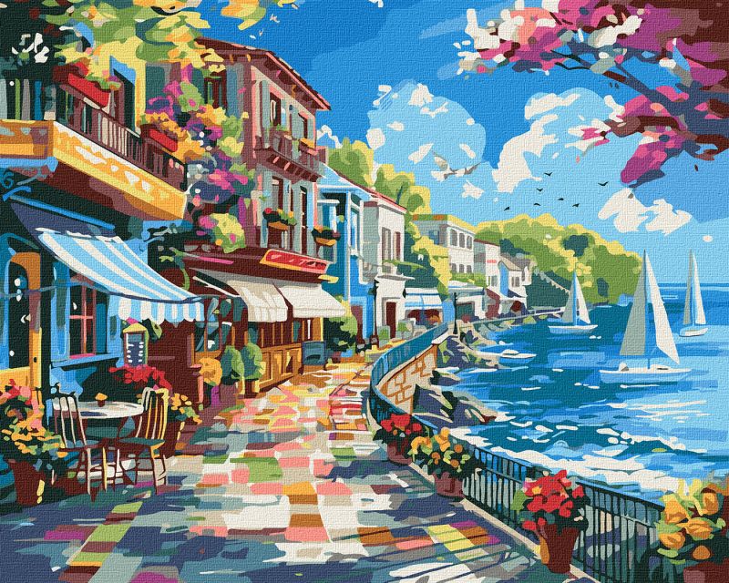 Malowanie po numerach - Miasto nad oceanem ©art_selena_ua