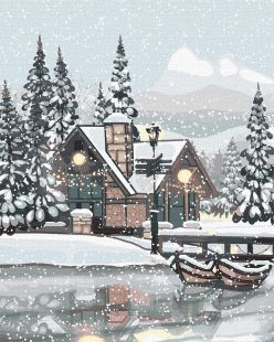 Malowanie po numerach - Śnieżna cisza ©akvamarinel_art