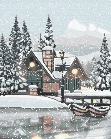 Malowanie po numerach - Śnieżna cisza ©akvamarinel_art