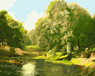 Malowanie po numerach - Rodzina jeleni ©ArtAlekhina za motywami August Carl Vilhelm Thomsen