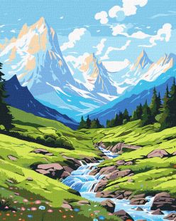 Malowanie po numerach - Lato w górach ©art_selena_ua