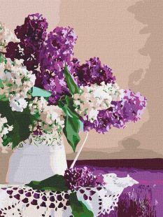 Malowanie po numerach - Poranek w kolorze bzu ©Ira Volkova