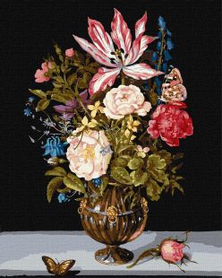 Malowanie po numerach - Kwitnąca kompozycja ©Ambrosius Bosschaert de Oude