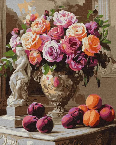 Malowanie po numerach - Eleganckie róże ©sophiia_іllustrations