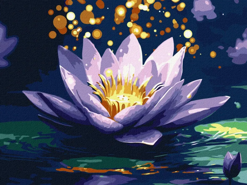 Malowanie po numerach - Magiczna lilia z farbami metalicznymi extra ©art_selena_ua