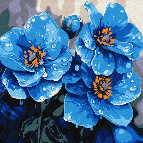 Malowanie po numerach - Fiołki co rano ©art_selena_ua