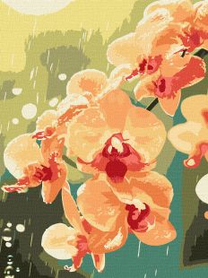 Malowanie po numerach - Orchidea w kroplach ©art_selena_ua
