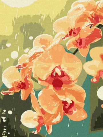 Malowanie po numerach - Orchidea w kroplach ©art_selena_ua