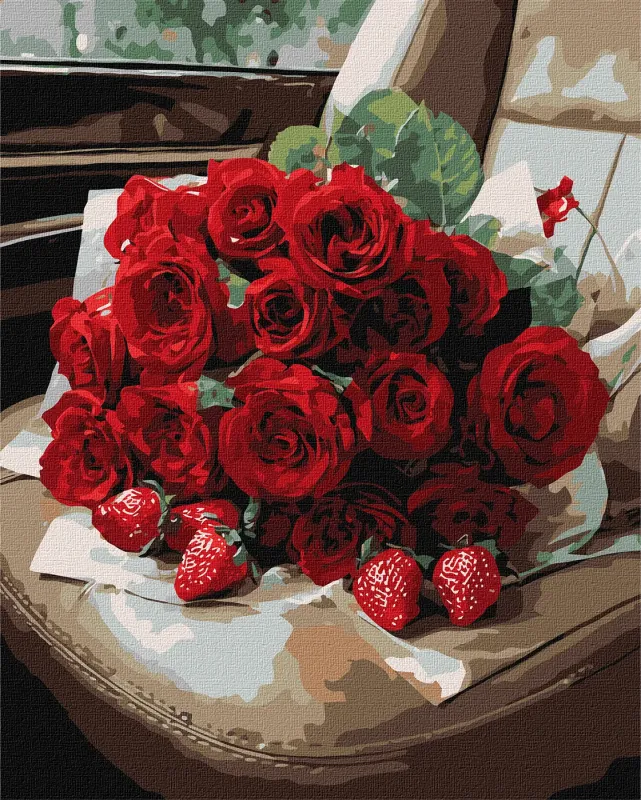 Malowanie po numerach - Romantyczny bukiet róż ©art_selena_ua
