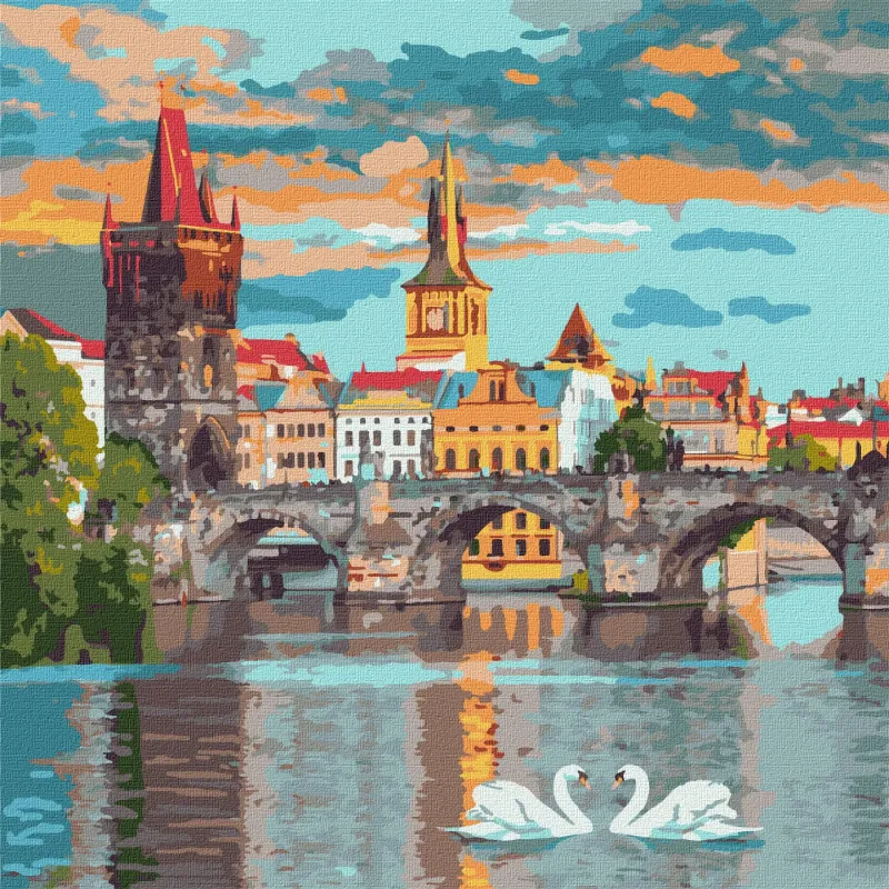 Malowanie po numerach - Wieczorna Praga