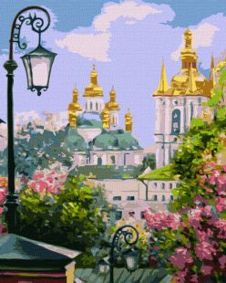 Malowanie po numerach - Złoty Domed Kijów na wiosnę ©Kateryna Lisova