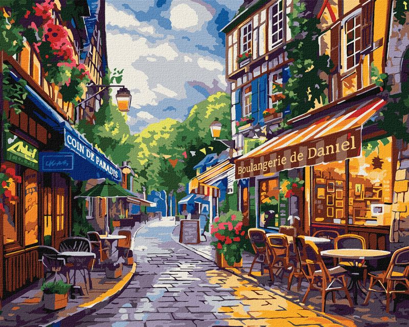 Malowanie po numerach - Ulica we Francji ©art_selena_ua
