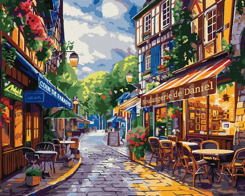 Malowanie po numerach - Ulica we Francji ©art_selena_ua