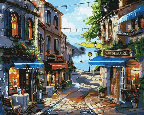 Malowanie po numerach - Restauracje nad brzegiem morza ©art_selena_ua