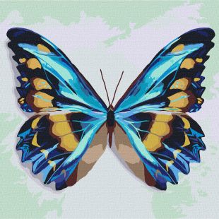 Malowanie po numerach - Błękitny motyl