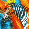 Malowanie po numerach - Kolorowa zebra