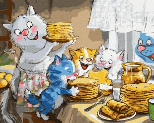 Malowanie po numerach - Słodkie naleśniki ©Irina Zenyuk