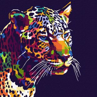 Malowanie po numerach - Jaguar pop-art