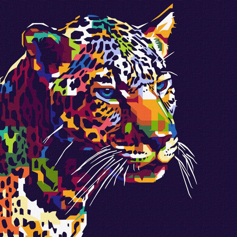 Malowanie po numerach - Jaguar pop-art