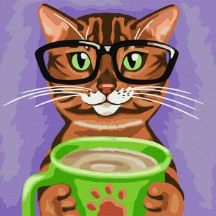Malowanie po numerach - Barista w paski