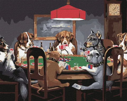 Malowanie po numerach - Psy grają w pokera ©Cassius Coolidge